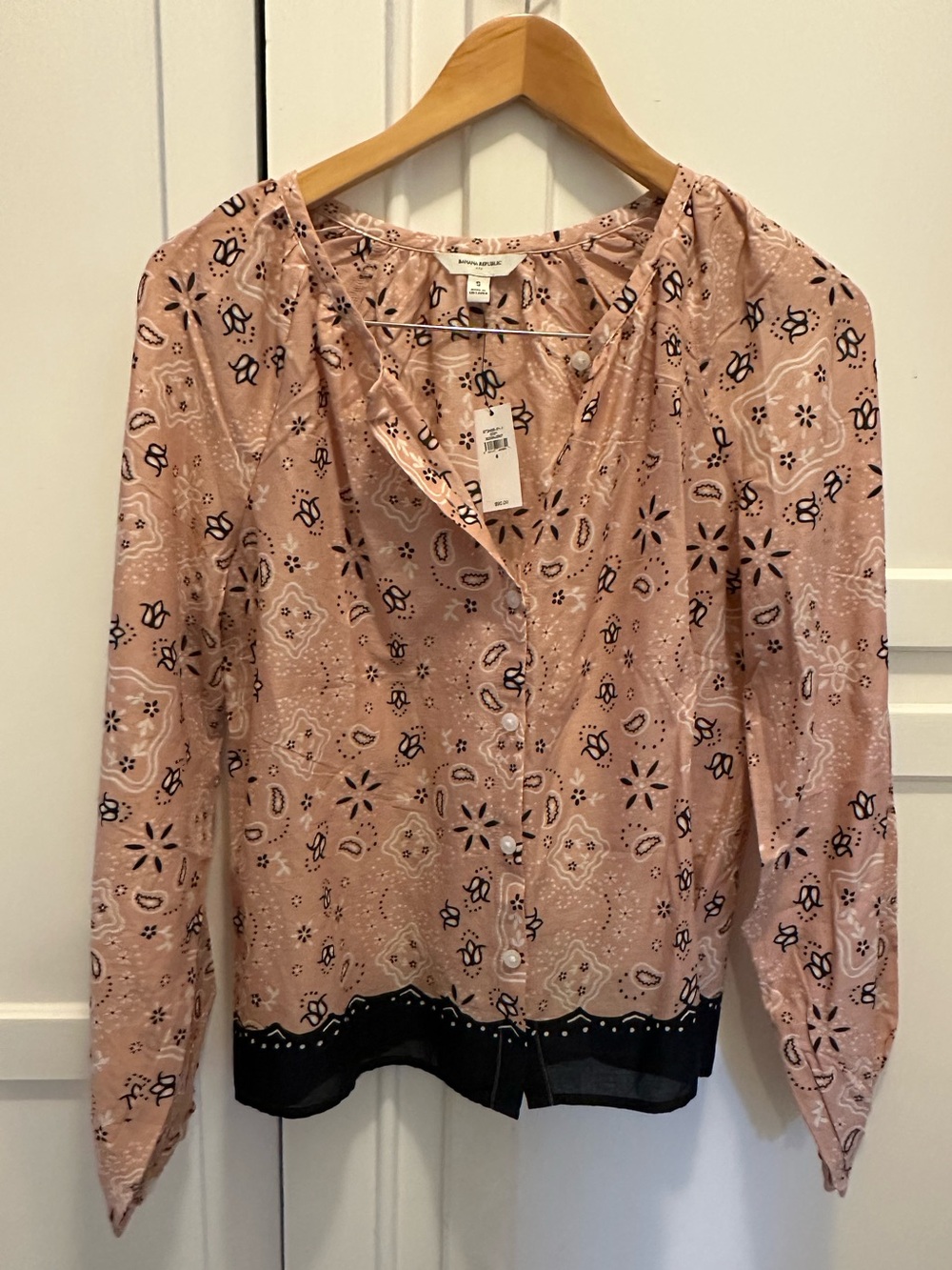 ✨NWT✨ Banana Republic | Printed Button-Front Blouse, Size S ✨